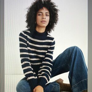 Madewell Striped Metcalf Mockneck Sweater